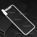 Nuevo protector de pantalla de cristal moderado curvo de cubierta completa de fibra de carbono 3D para iPhone X